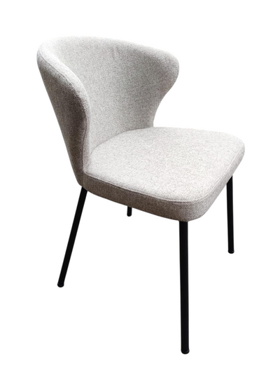 Silla De Comedor Tapiz (Beige) Patas De Metal