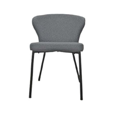 Silla De Comedor Tapiz (Gris Oscuro) Patas De Metal