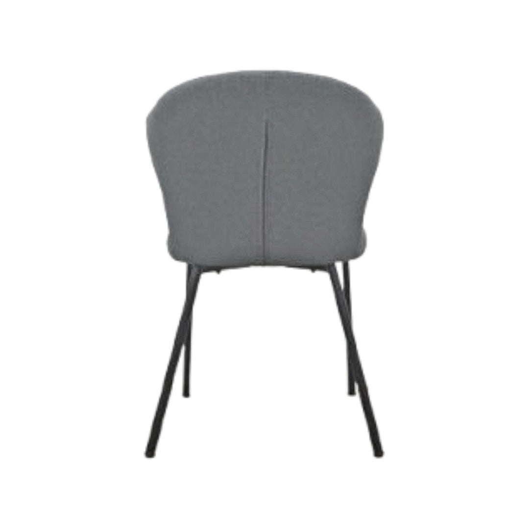 Silla De Comedor Tapiz (Gris Oscuro) Patas De Metal
