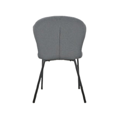 Silla De Comedor Tapiz (Gris Oscuro) Patas De Metal