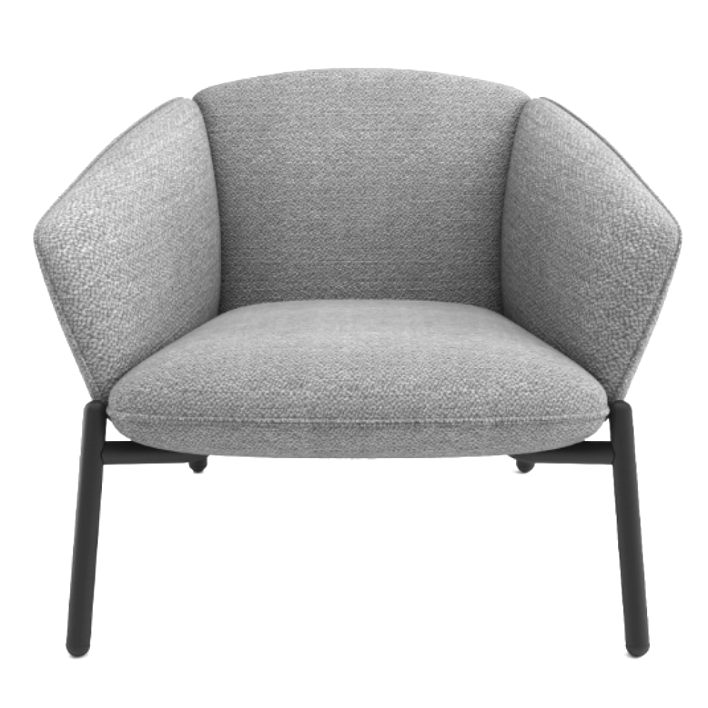 Sillón 1Cp Tapizado (Gris Claro) Estructura De Madera