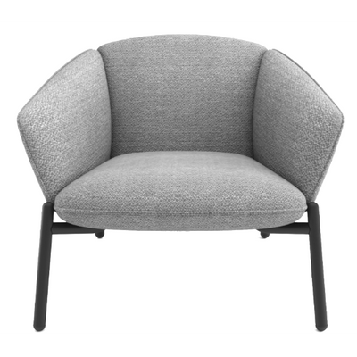 Sillón 1Cp Tapizado (Gris Claro) Estructura De Madera