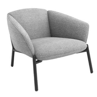 Sillón 1Cp Tapizado (Gris Claro) Estructura De Madera