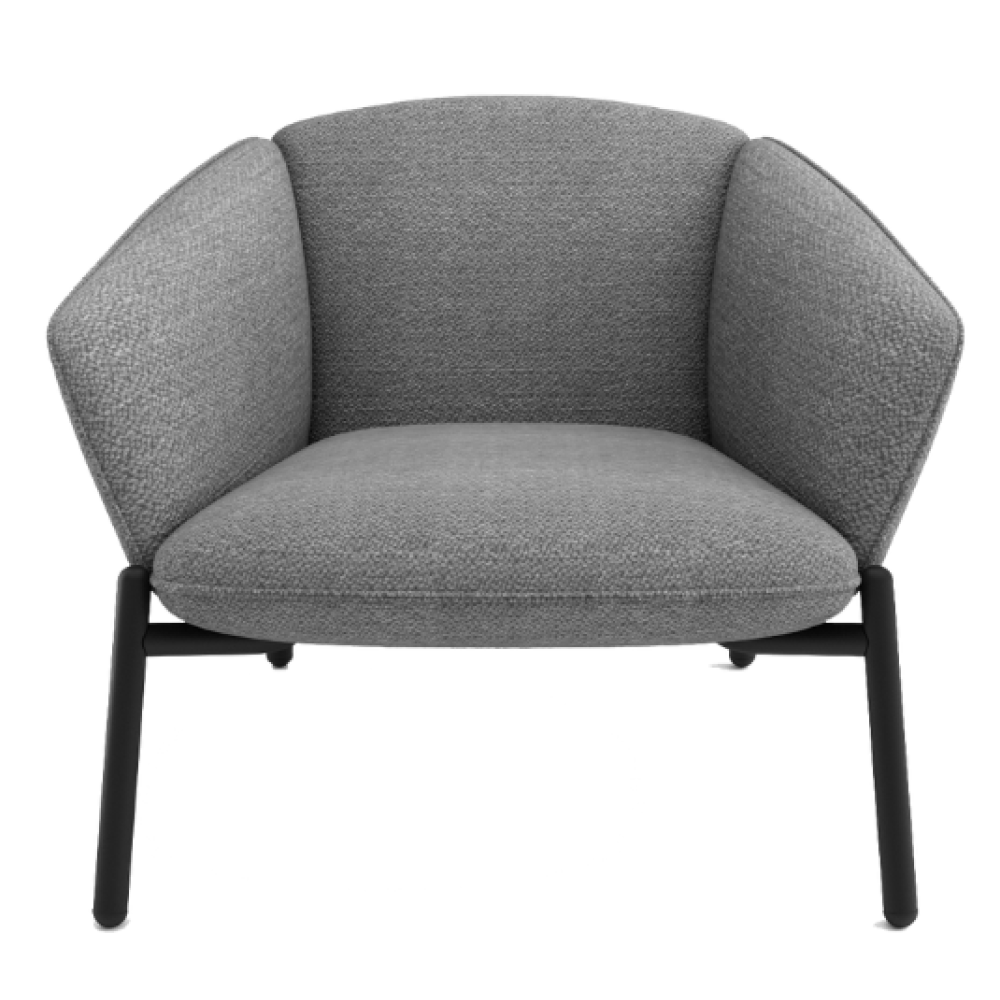 Sillón 1Cp Tapizado (Gris Oscuro) Estructura De Madera