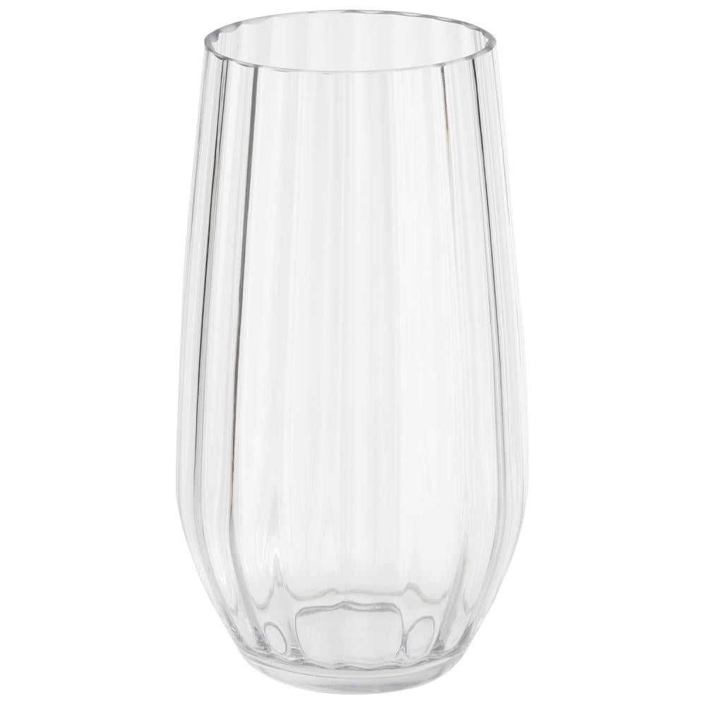 Vaso (Transparente) Estriado 470 Mltrs De Acrílico