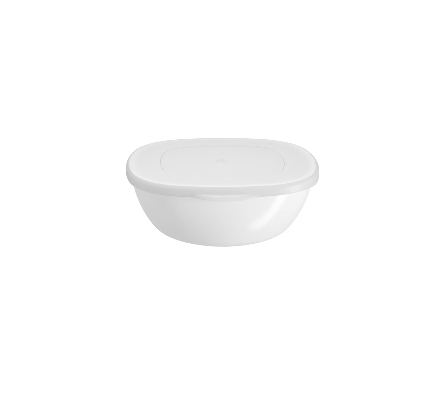 Bowl Con Tapa 250 Ml Essential Blanco De Plástico