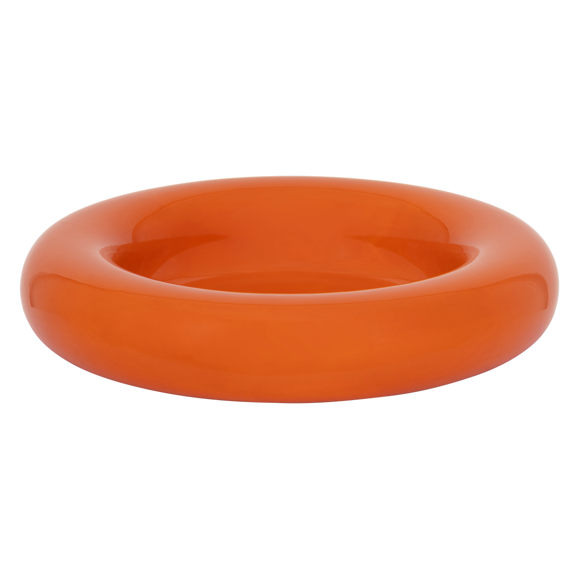 Bowl Redondo Decorativo (Naranja) De Cerámica