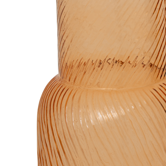 Florero Decorativo Oval (Beige) De Vidrio