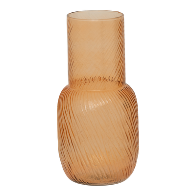 Florero Decorativo Oval (Beige) De Vidrio
