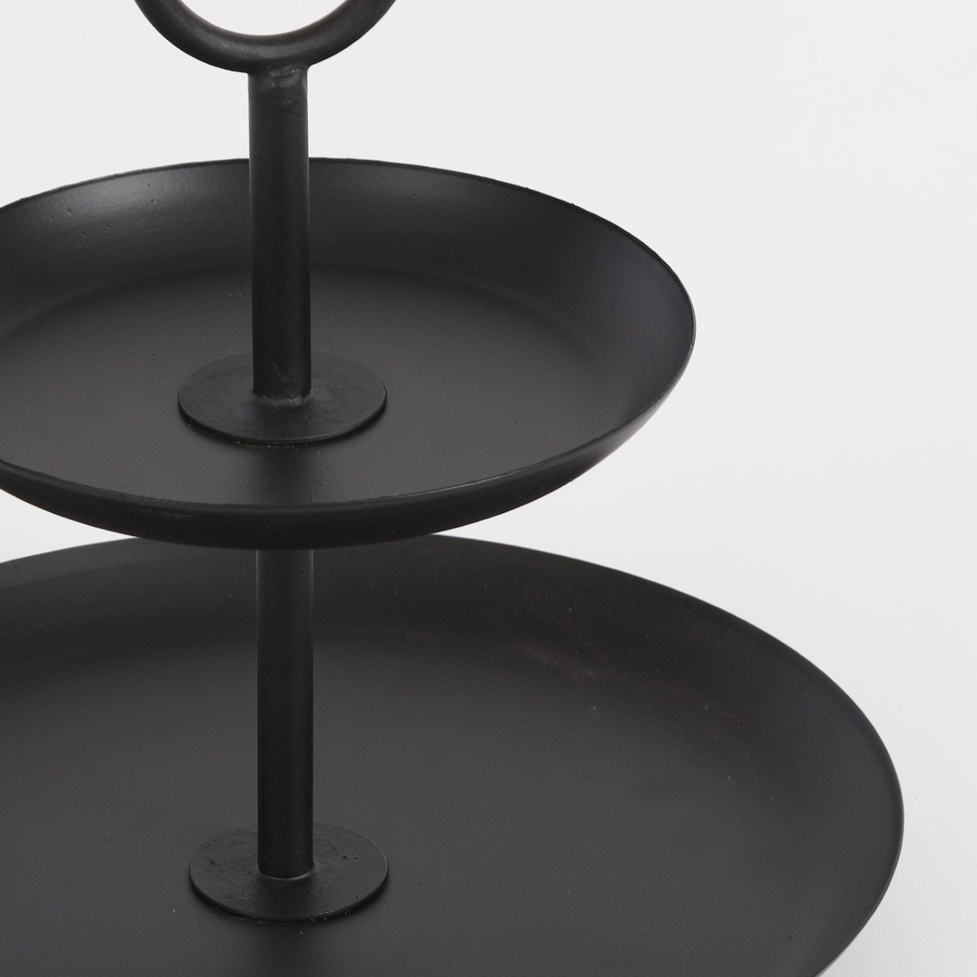 Bandejas 2 Niveles Mediano (Negro) De Metal