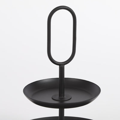 Bandejas 2 Niveles Mediano (Negro) De Metal