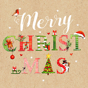 Set X 20 Servilletas (Merry Christmas) De Papel
