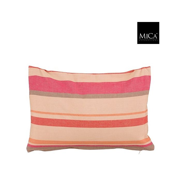 Cojín Rectangular (Lineas Rosadas) De Algodón