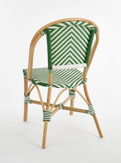 Silla De Terrazza (Verde/Blanco) De Rattán