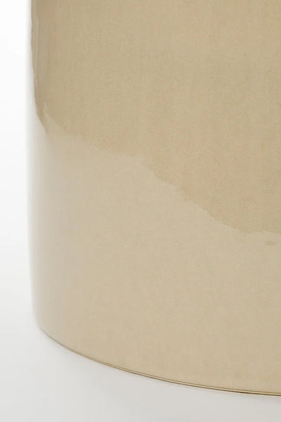 Mesa Auxiliar 44Cm Decorativa (Crema) De Cerámica