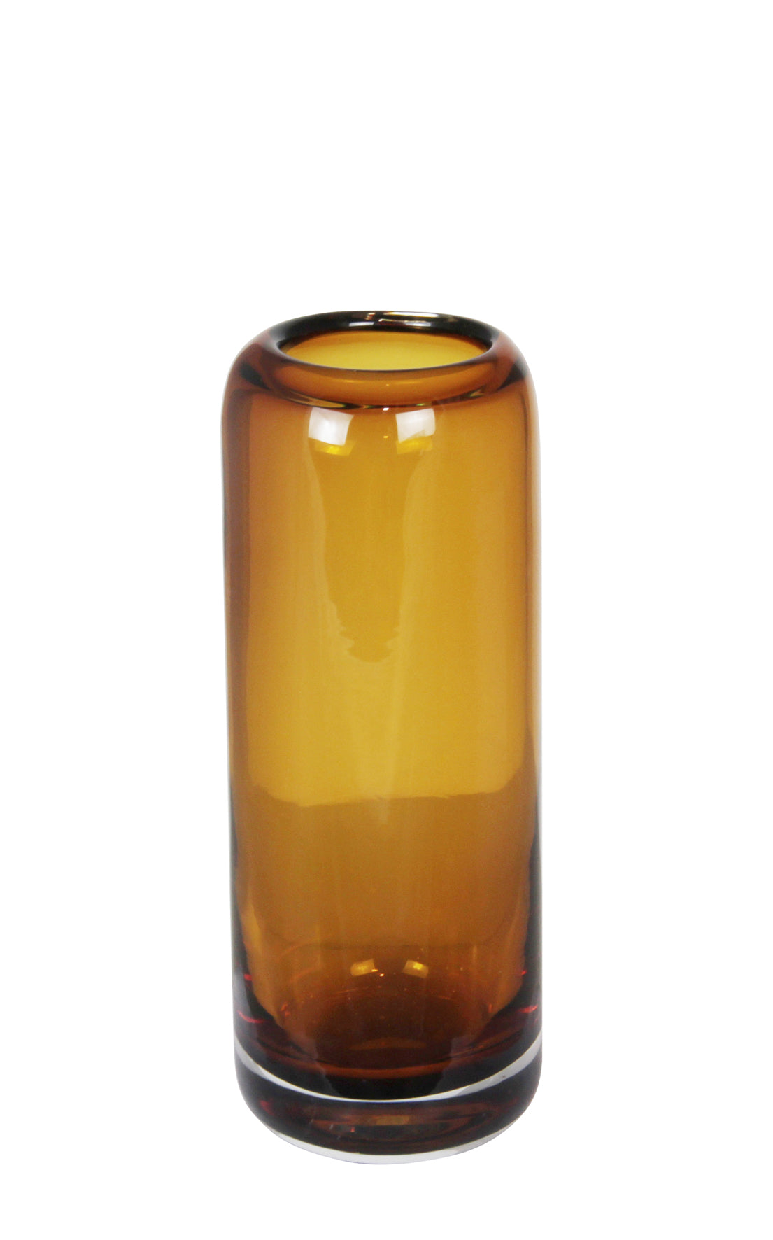 Florero Cónico (Ámbar) 32Cm De Vidrio