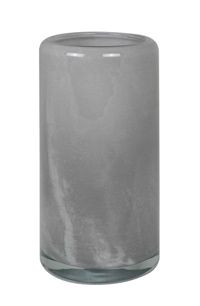 Florero Cónico (Gris) De Vidrio