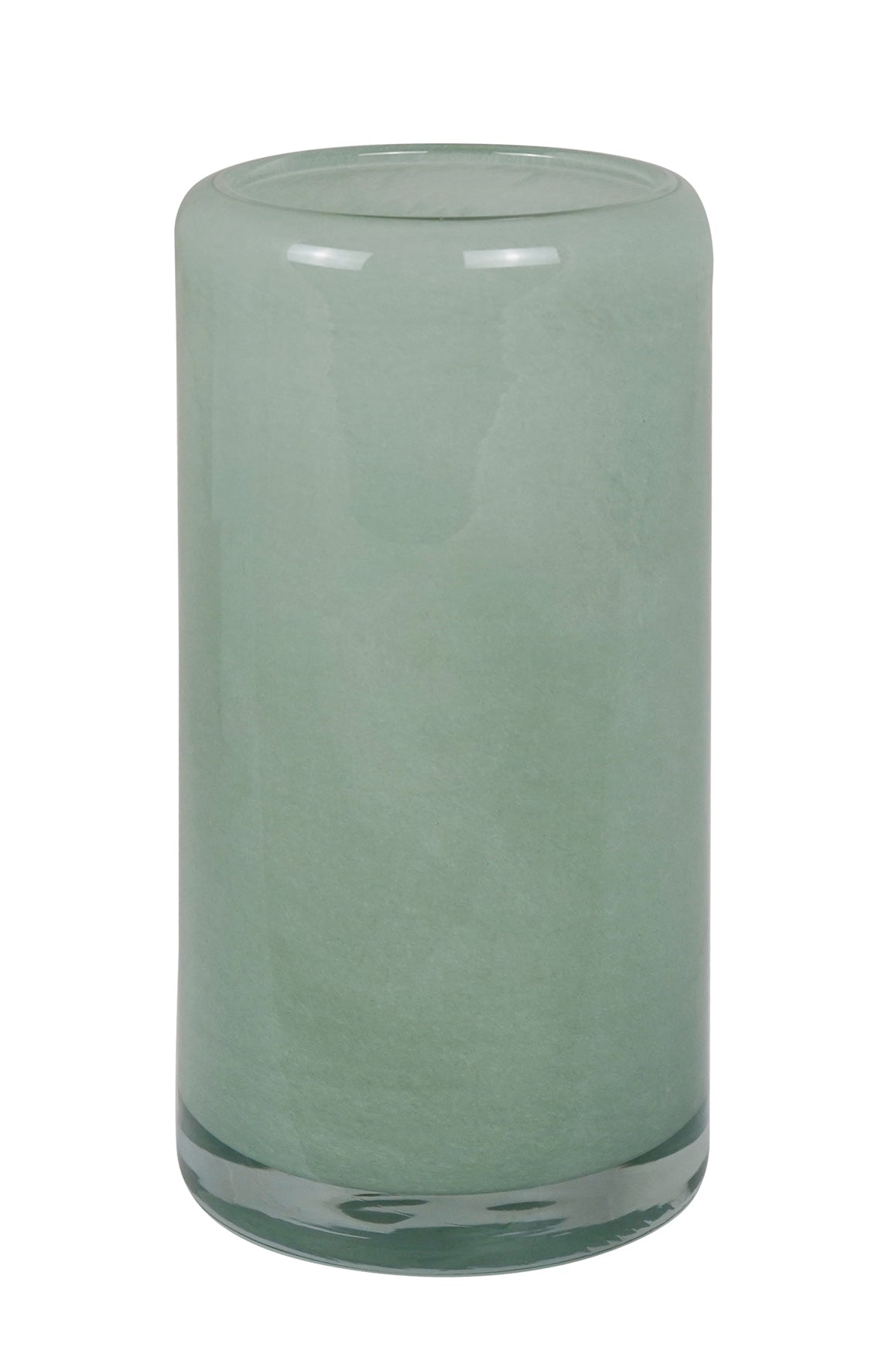 Florero Cónico (Verde Agua) De Vidrio