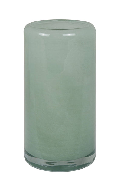 Florero Cónico (Verde Agua) De Vidrio