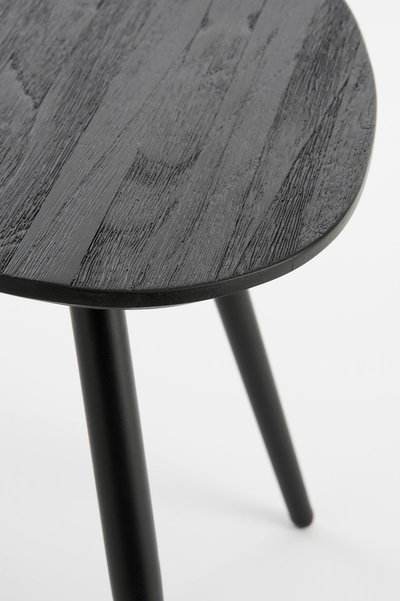 Set X 2 Mesas Centrales (Negras) De Madera