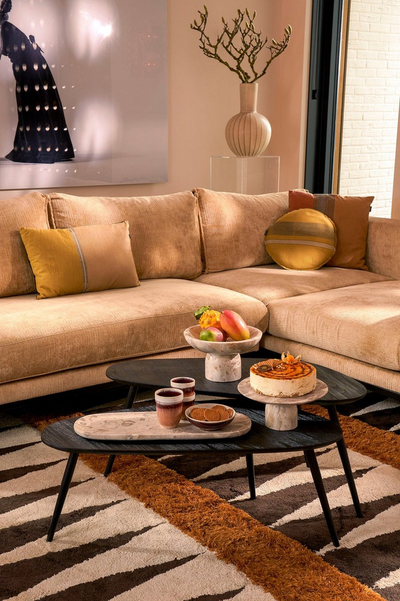 Set X 2 Mesas Centrales (Negras) De Madera