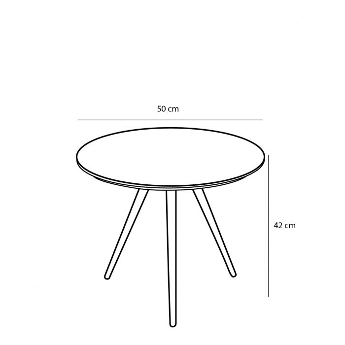 Set X 2 Mesas Auxiliares Patas De Metal Tablero (Natural) De Madera