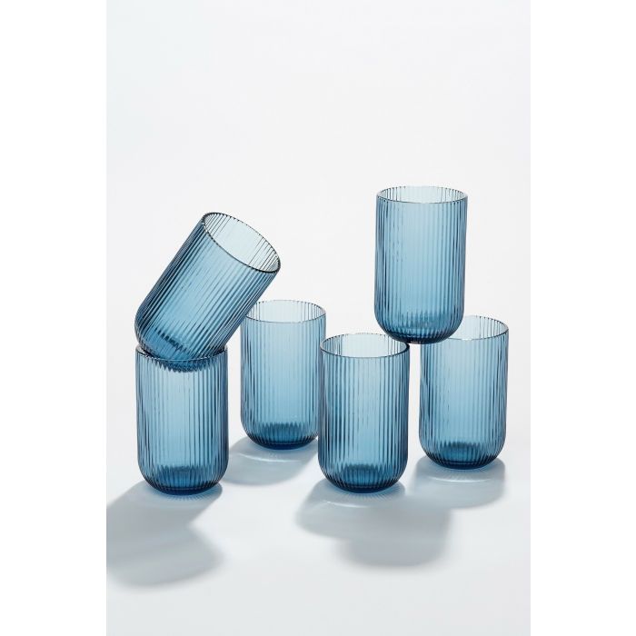 Vaso (Azul) 400 Mltrs De Vidrio