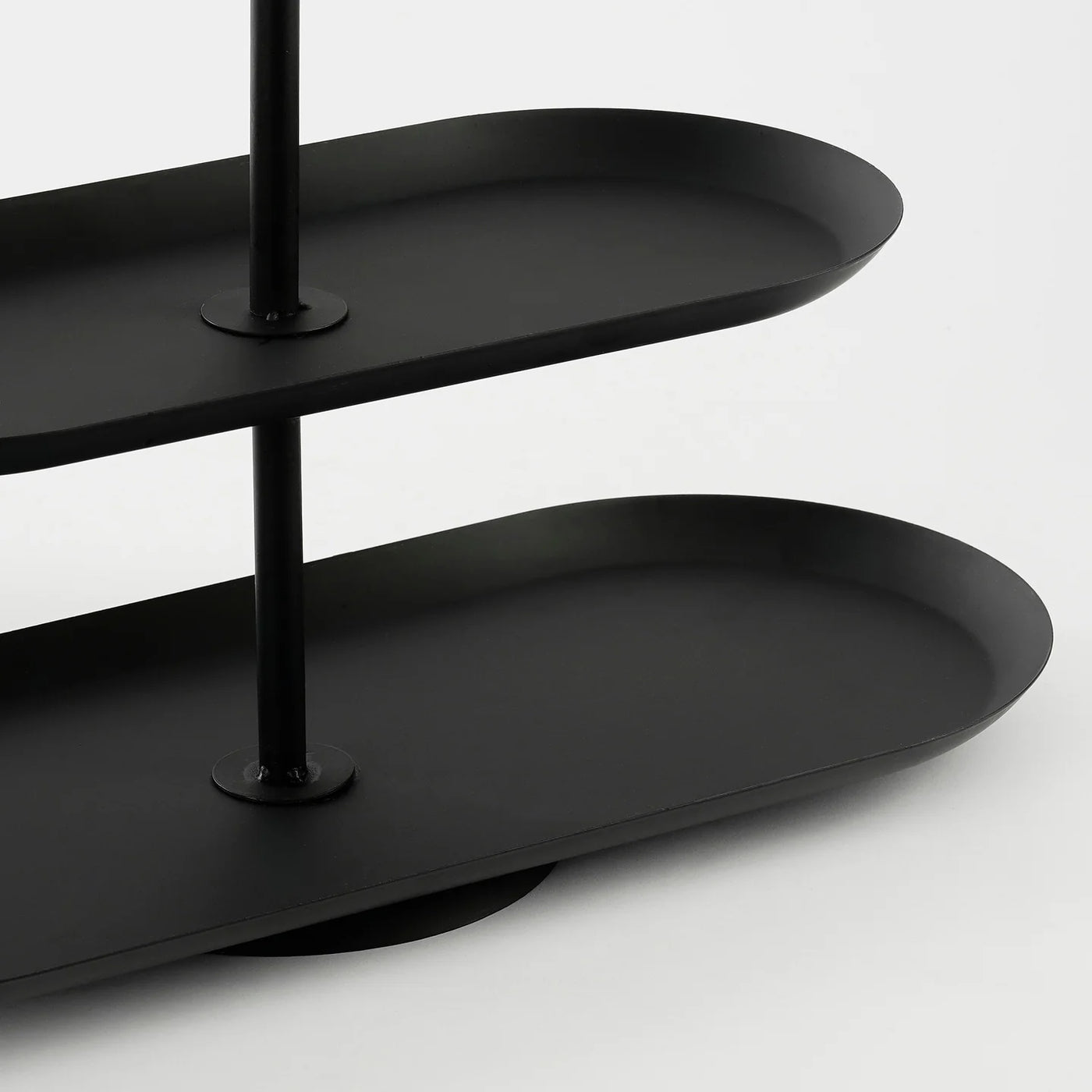 Bandejas 3 Niveles Angosto (Negro) De Metal