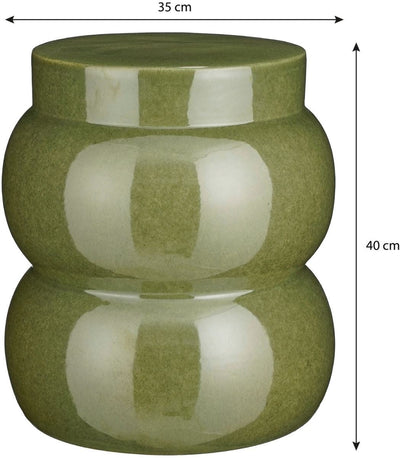 Mesa Auxiliar 40 Cm Decorativa (Verde) De Cerámica