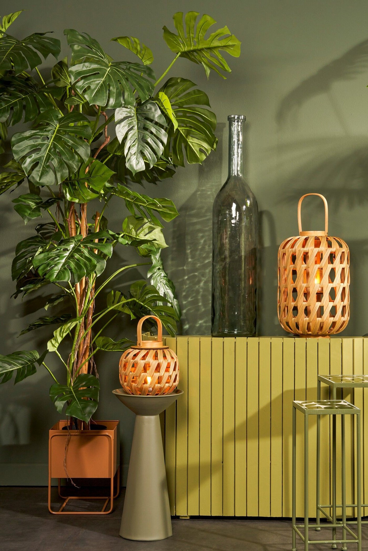 Linterna Porta Vela Para Interiores Estructura De Madera