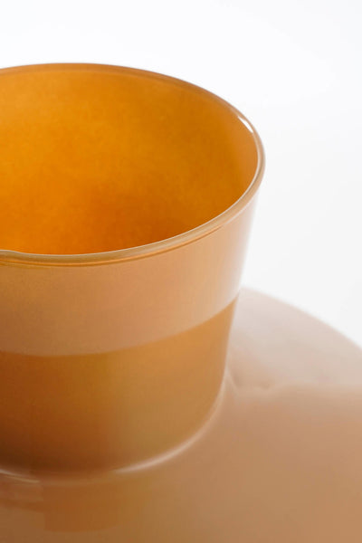 Florero Decorativo (Naranja) De Vidrio