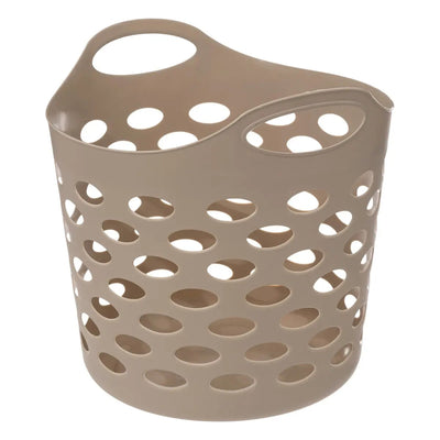 Cesta Organizadora (Beige) Flexible Con Asas De Plástico
