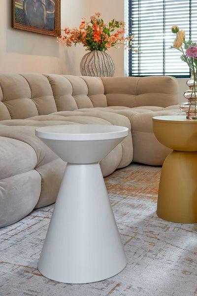 Mesa Lateral (Blanca) De Metal