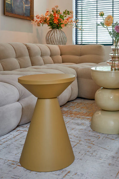 Mesa Lateral (Naranja) De Metal