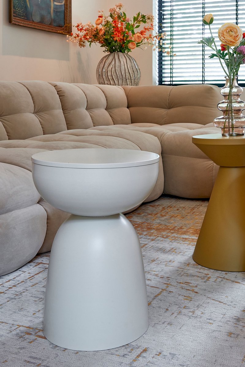 Mesa Lateral (Blanca) De Metal