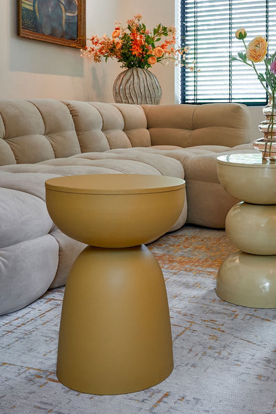 Mesa Lateral (Naranja) De Metal