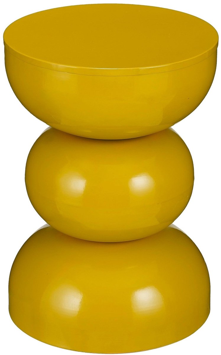 Mesa Lateral (Amarillo) De Metal