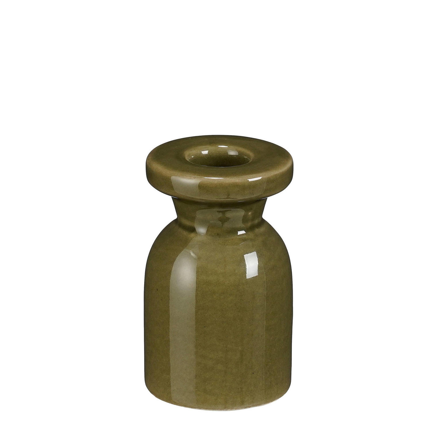 Portavelas (Verde) De Cerámica