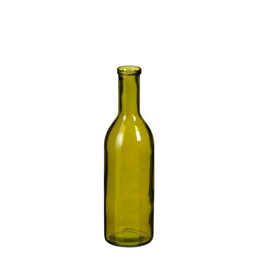 Botella Decorativa (Verde) De Vidrio