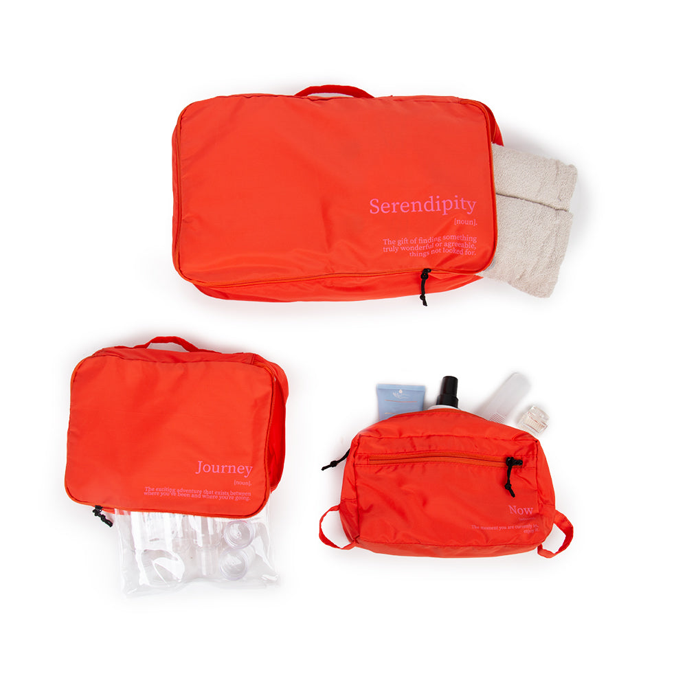 Neceser Para Viaje Color Naranja De Poliéster