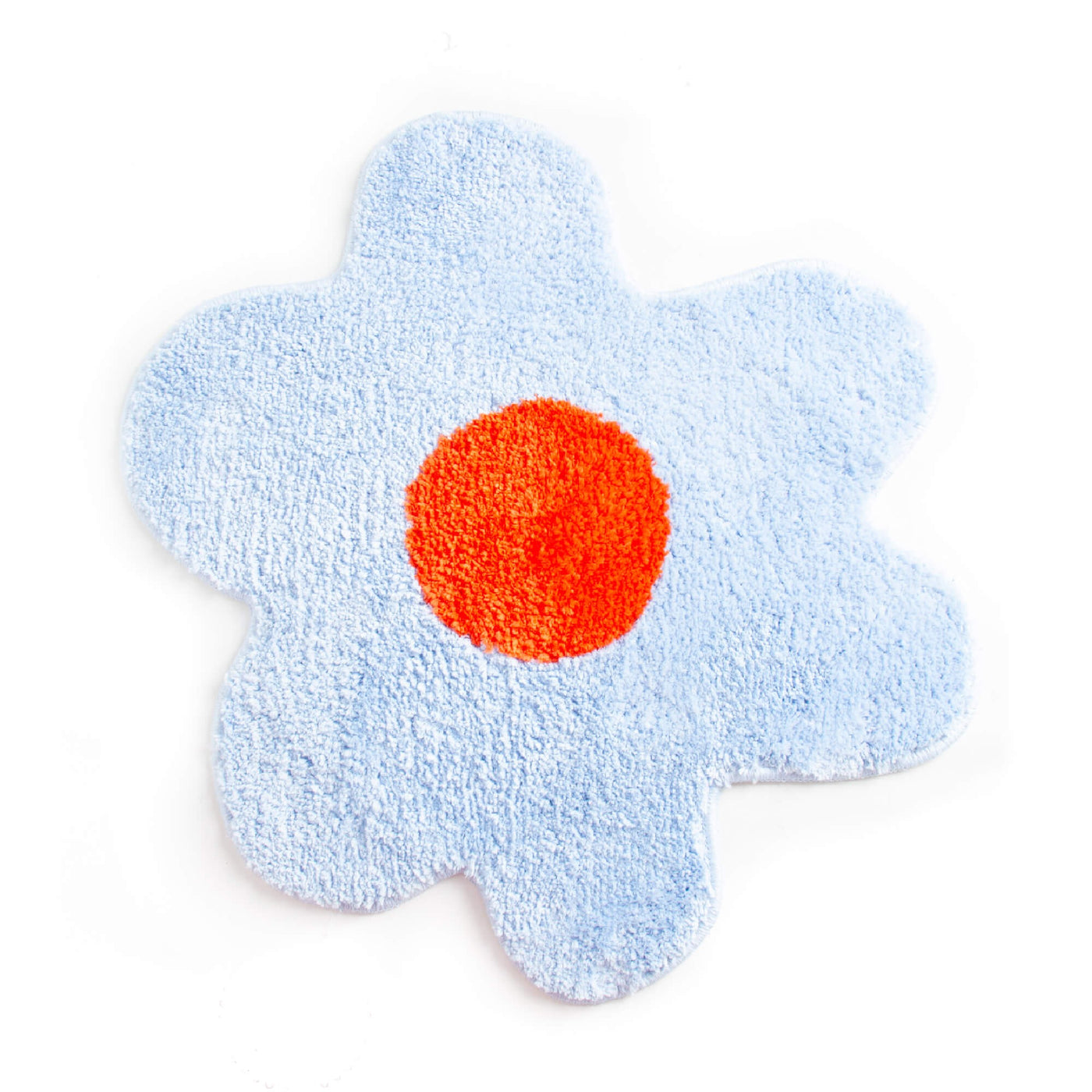 Piso Para Baño Flor Celeste De Poliéster