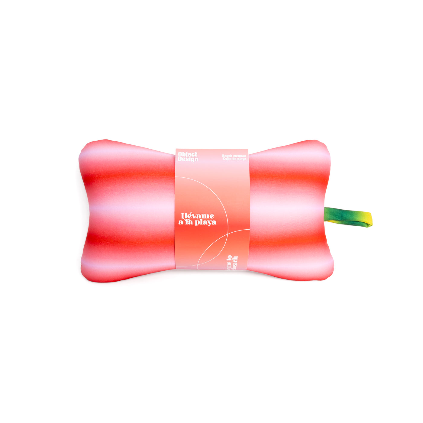 Cojín Para Playa (Rojo) Diseño Rayas De Poliéster