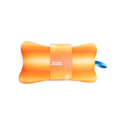 Cojín Para Playa (Naranja) Diseño Rayas De Poliéster