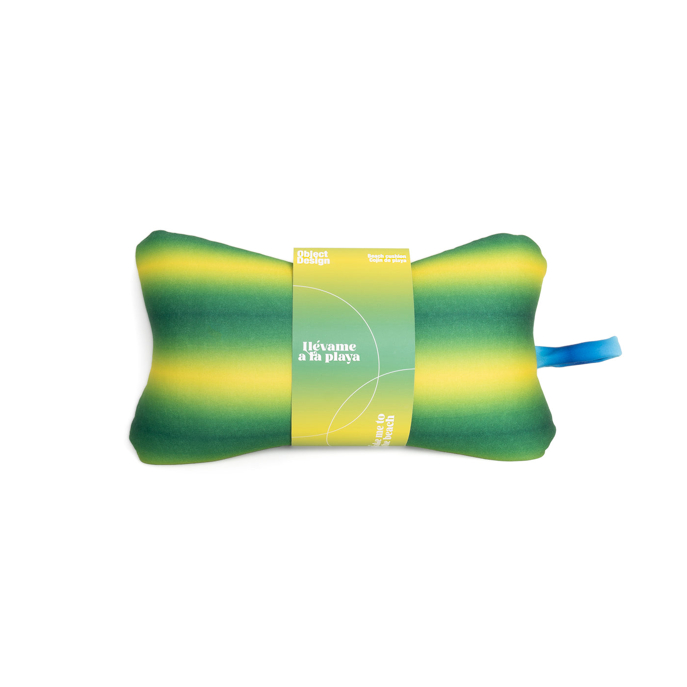 Cojín Para Playa (Verde) Diseño Rayas De Poliéster