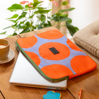 Funda Para Laptop Modelo (Cielo Naranja) De Poliéster