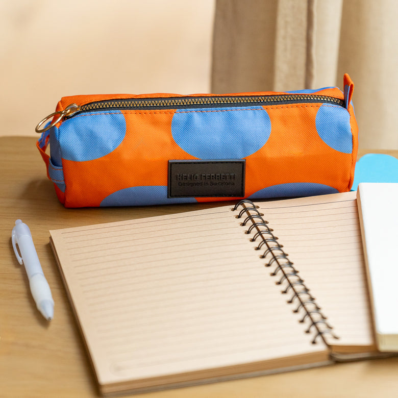 Estuche Organizador Modelo (Cielo Naranja) De Poliéster
