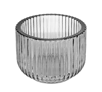 Portavela (Transparente) Estriada De Vidrio