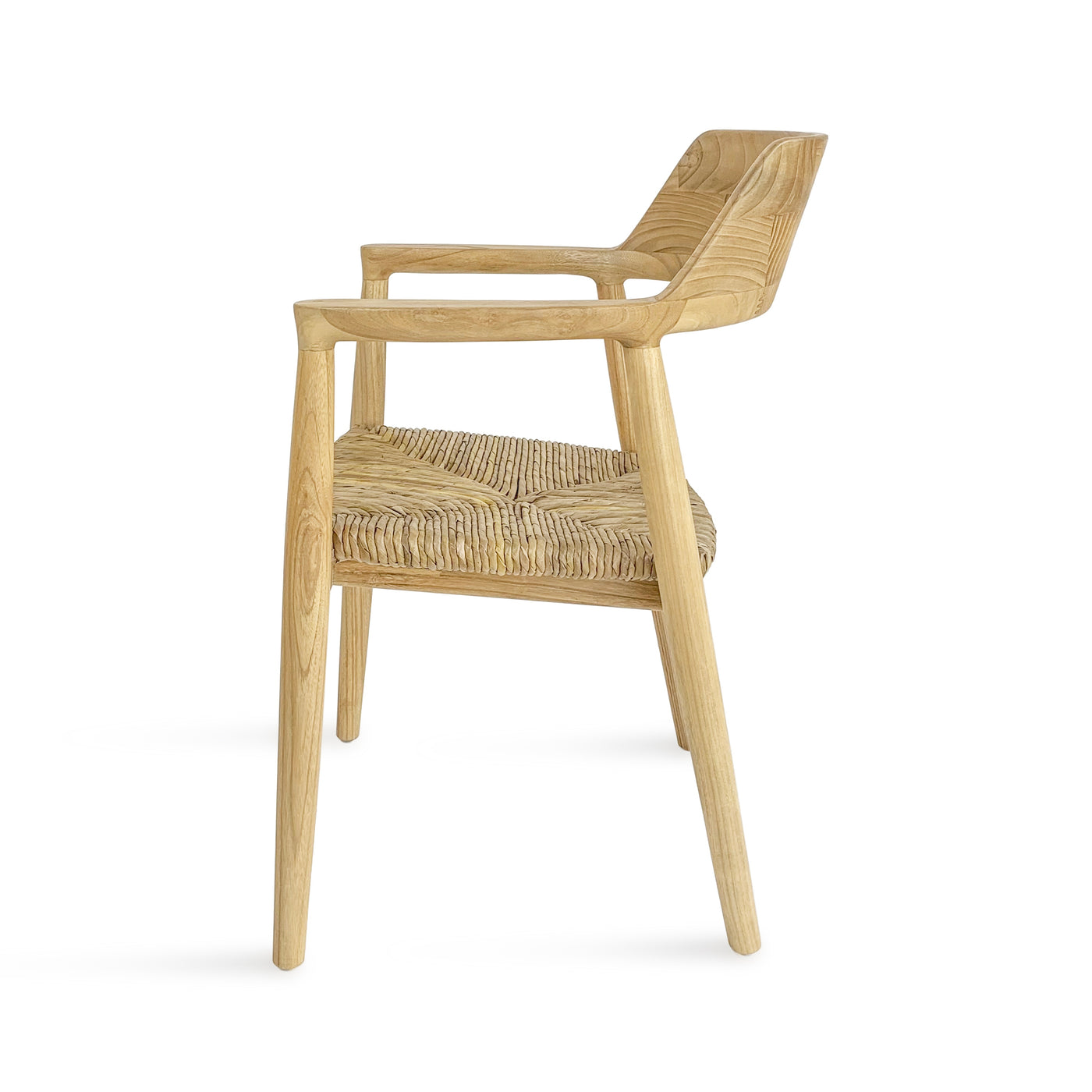 Silla De Comedor (Natural) Asiento Trenzado Estructura De Madera