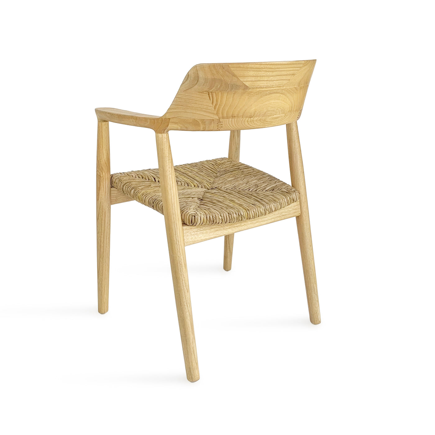 Silla De Comedor (Natural) Asiento Trenzado Estructura De Madera