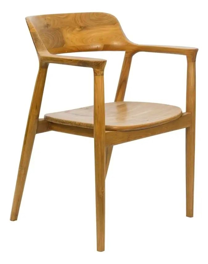 Silla De Comedor (Natural) De Madera - Acabado Rústico